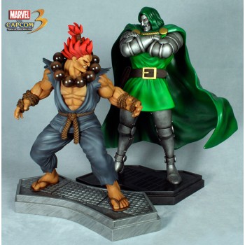 Marvel vs. Capcom 3 Statue 1/4 2-Pack Dr. Doom vs. Akuma 49 x 55 cm